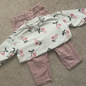 H&M Pink and White Cherry Outfit